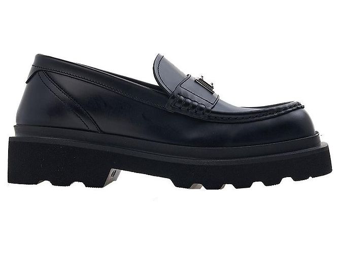 Dolce & Gabbana Mocassino in pelle di vitello da donna Nero - vista 2