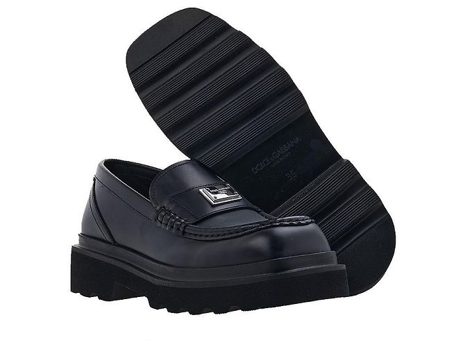 Dolce & Gabbana Mocassino in pelle di vitello da donna Nero - vista 5