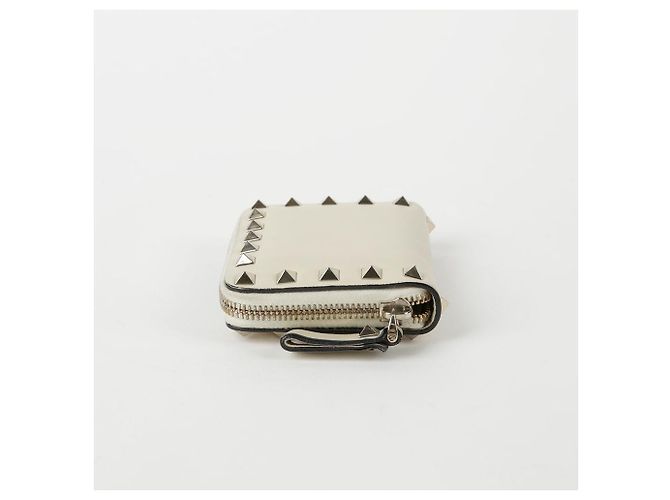 Valentino Ivory Leather Rockstud Card Wallet - view 5