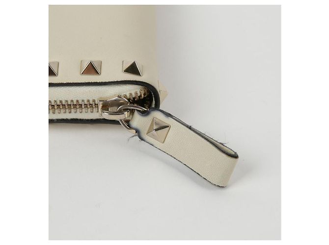 Valentino Ivory Leather Rockstud Card Wallet - view 6