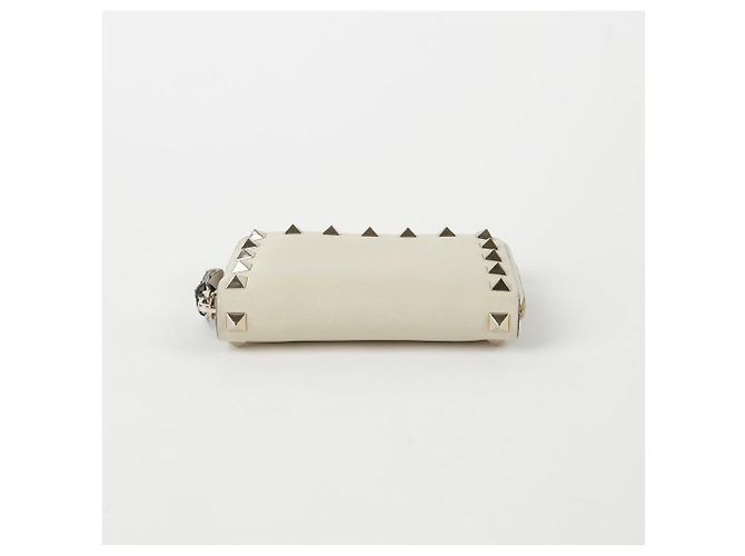 Valentino Ivory Leather Rockstud Card Wallet - view 7