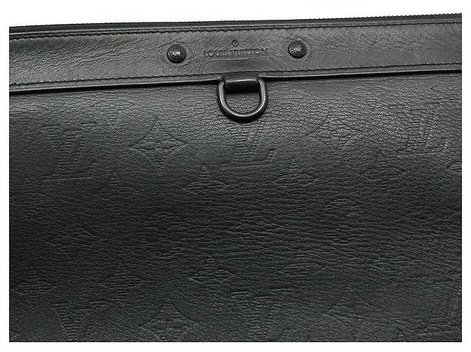 Louis Vuitton Pochette Monogram Shadow Apollo Discovery Clutch Nero - vista 5