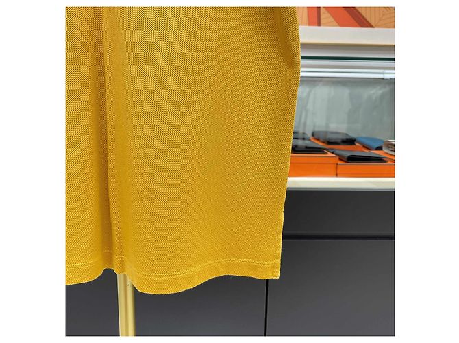 Gucci Polo aus Baumwolle mit GG-Bordüren-Details Golden - Ansicht 7