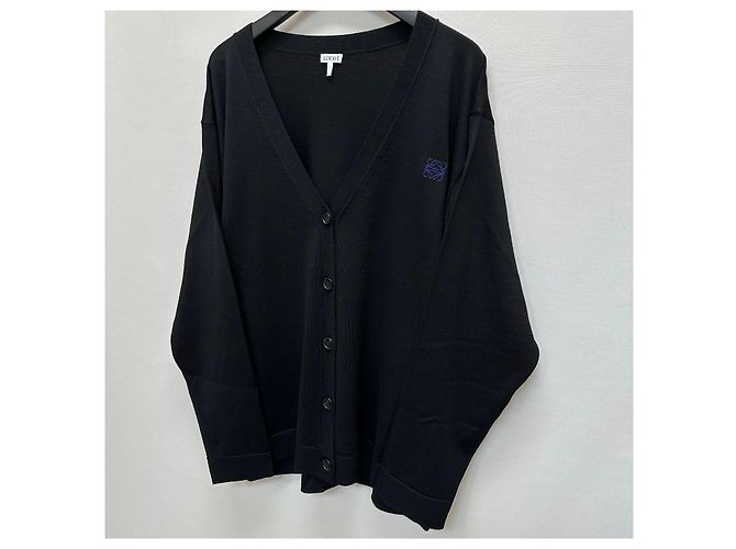 Loewe Wollstrickjacke mit Signatur-Logo Silber - Ansicht 3