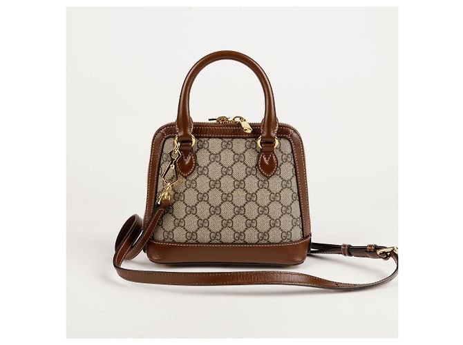 Horsebit 1955 Gucci Mini GG Supreme Canvas Horsebit Top Handle Tote Bag Mehrfarben - Ansicht 5