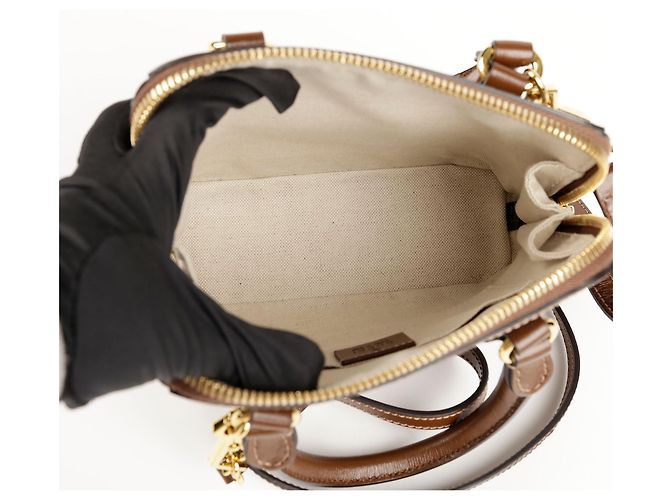 Horsebit 1955 Gucci Mini GG Supreme Canvas Horsebit Top Handle Tote Bag Mehrfarben - Ansicht 8