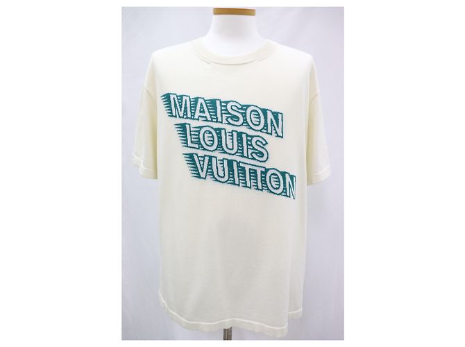 Louis Vuitton Maison LV Rundhals Strickpullover Kurzarm T-Shirt Silber - Ansicht 2