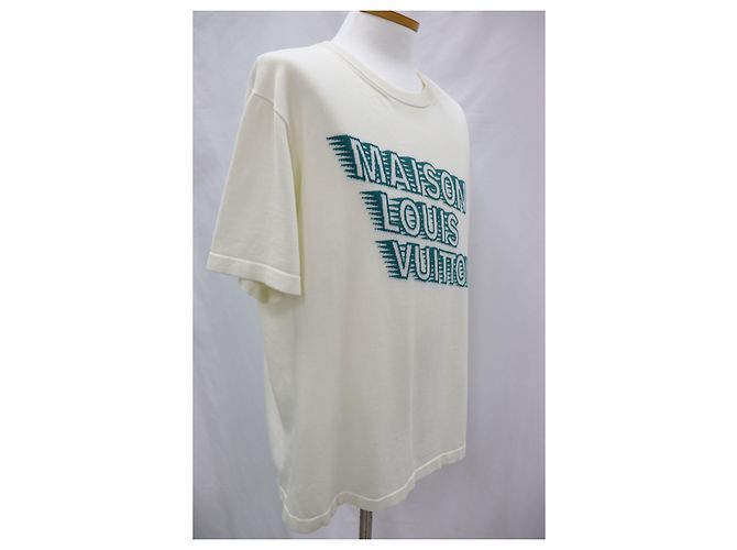 Louis Vuitton Maison LV Rundhals Strickpullover Kurzarm T-Shirt Silber - Ansicht 5
