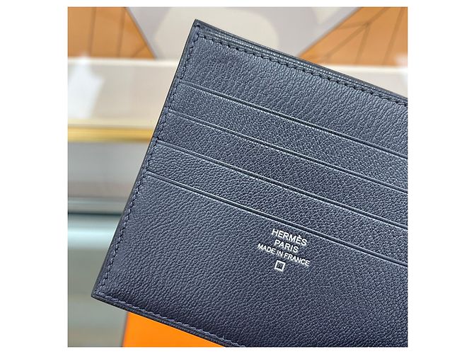 Hermès Crocodile Wani Wallet Navy Multiple colors - view 5