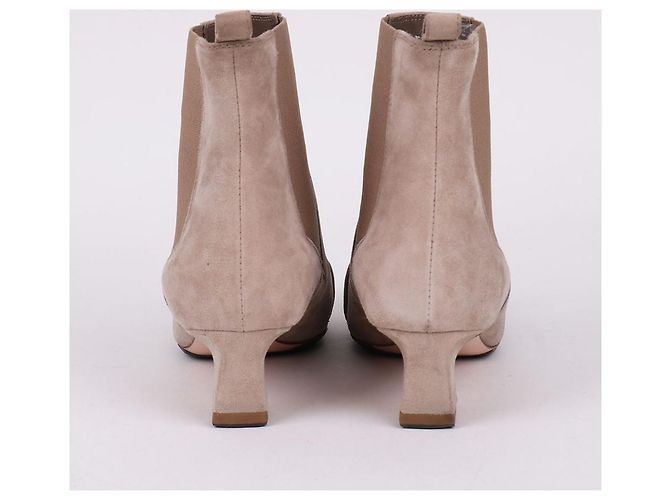 Roger Vivier Botines de ante con baño de oro para mujer Castaño - vista 6