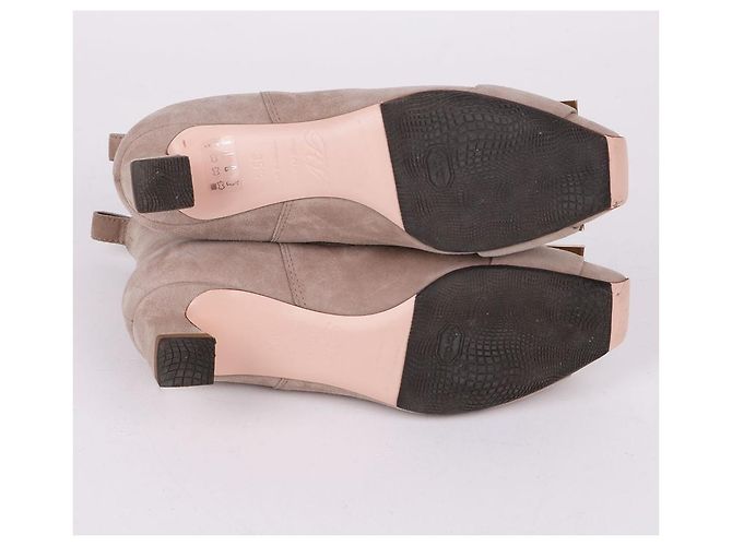 Roger Vivier Botines de ante con baño de oro para mujer Castaño - vista 8