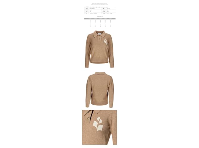 Isabel Marant NOLA Logo Strickpolo Camel Braun - Ansicht 2