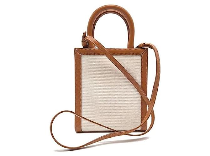 Saint Laurent Cabas Vertical Mini Marrone - vista 3