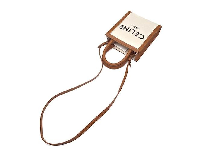 Saint Laurent Cabas Vertical Mini Marrone - vista 4