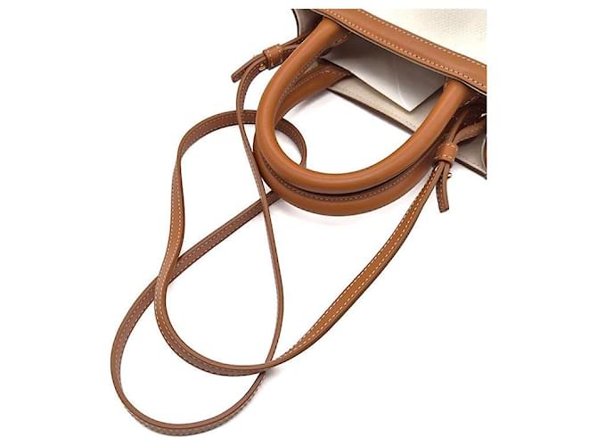 Saint Laurent Cabas Vertical Mini Marrone - vista 5