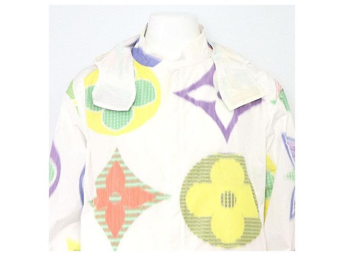 Louis Vuitton Giacca a vento Monogram Multicolor da uomo Bianco - vista 2