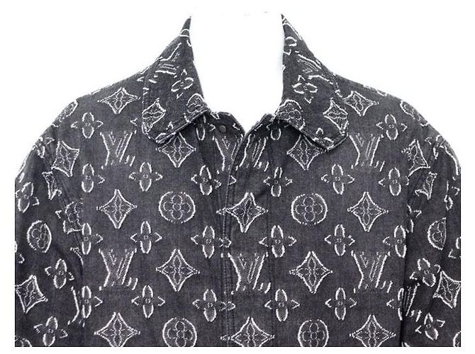 Louis Vuitton Monogramm-Chambray-Hemd mit kurzen Ärmeln Schwarz - Ansicht 2