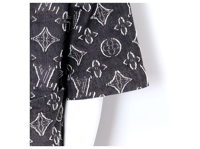 Louis Vuitton Monogramm-Chambray-Hemd mit kurzen Ärmeln Schwarz - Ansicht 3