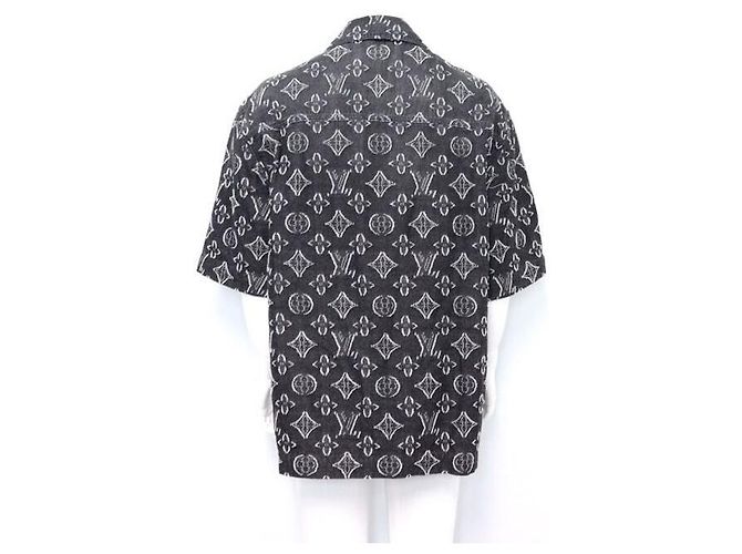 Louis Vuitton Monogramm-Chambray-Hemd mit kurzen Ärmeln Schwarz - Ansicht 4