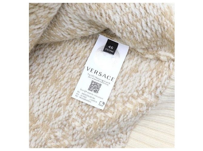 Versace Oversized Strickpullover T-Shirt aus Barocco-Jacquard-Wolle für Herren Mehrfarben - Ansicht 6