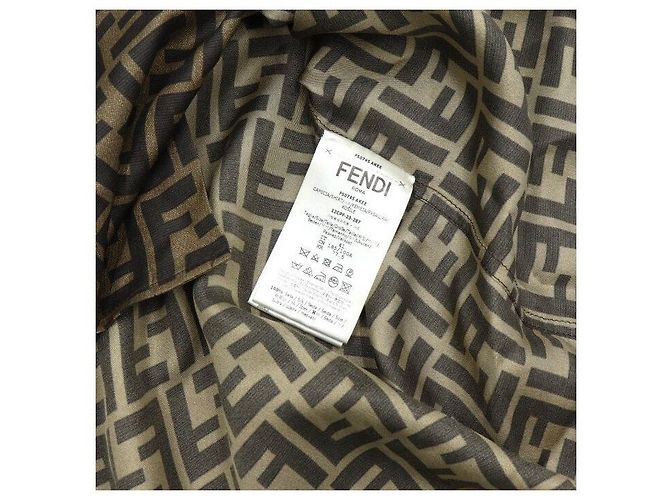 Fendi Linen FF Logo Men's Short Sleeve Shirt - view 6