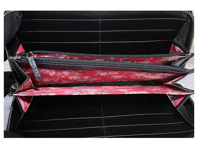 Gucci Portafoglio lungo con zip e trapuntatura Double Web Argento - vista 17