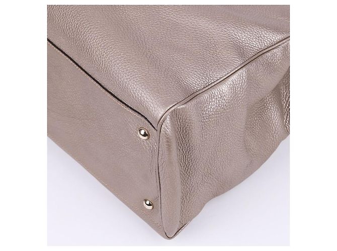 Bamboo Gucci Borsa Tote e Borsa a Spalla con Manico in Bambù Grigio Marrone - vista 10