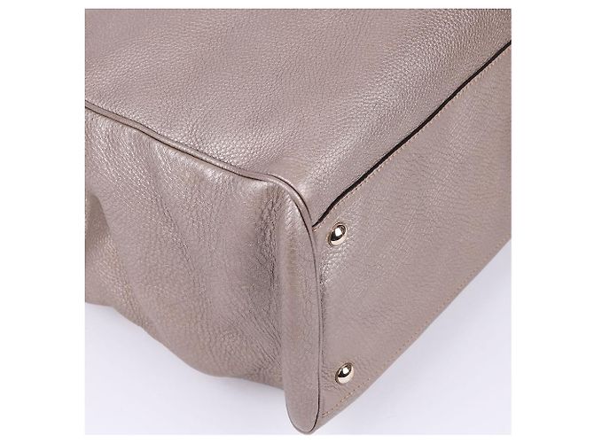 Bamboo Gucci Borsa Tote e Borsa a Spalla con Manico in Bambù Grigio Marrone - vista 9