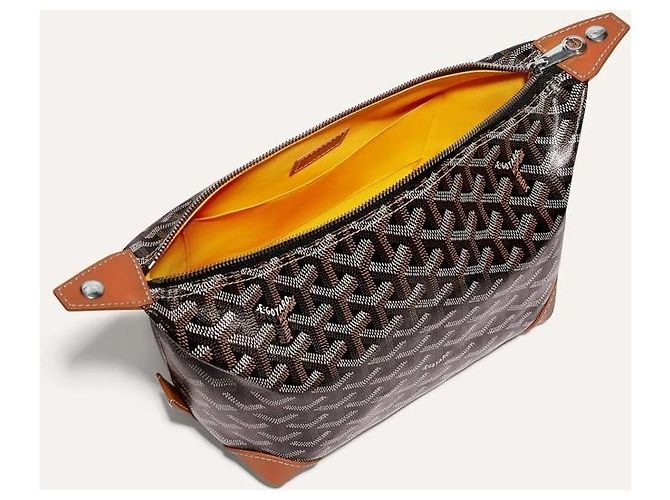 Goyard Clutch Bowling Unisex Black Tan - vista 3