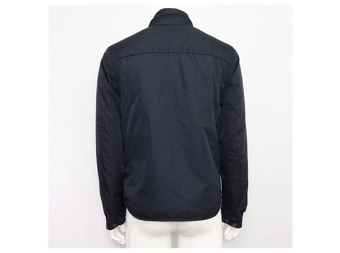 Moncler Navy Nylon Steppjacke Blouson für Herren Blau - Ansicht 4