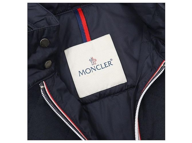 Moncler Navy Nylon Steppjacke Blouson für Herren Blau - Ansicht 5