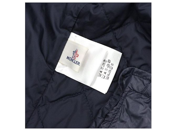 Moncler Navy Nylon Steppjacke Blouson für Herren Blau - Ansicht 7