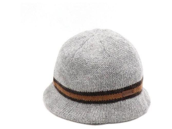 Fendi Graue Strickmütze aus Wollmischung für Kinder - Ansicht 3