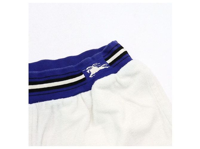Burberry Pantaloncini in spugna blu e bianco da uomo - vista 6