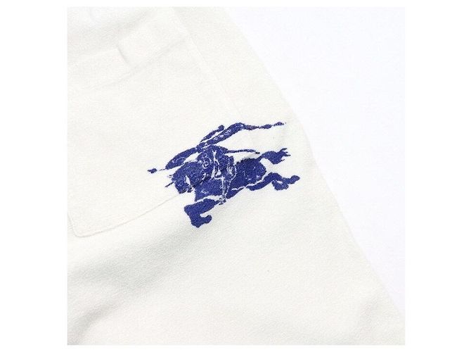 Burberry Pantaloncini in spugna blu e bianco da uomo - vista 9