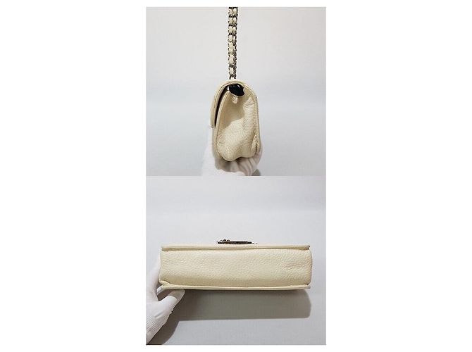Chanel Bolso de hombro vintage con cadena Blanco - vista 4