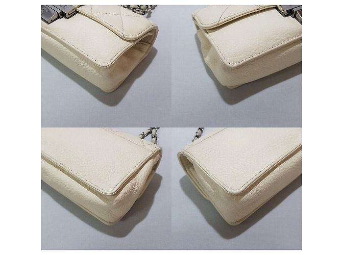 Chanel Bolso de hombro vintage con cadena Blanco - vista 7