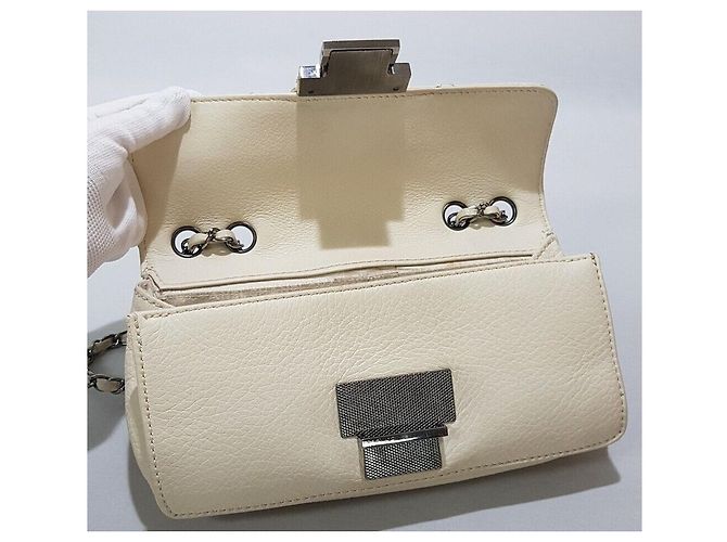 Chanel Bolso de hombro vintage con cadena Blanco - vista 8