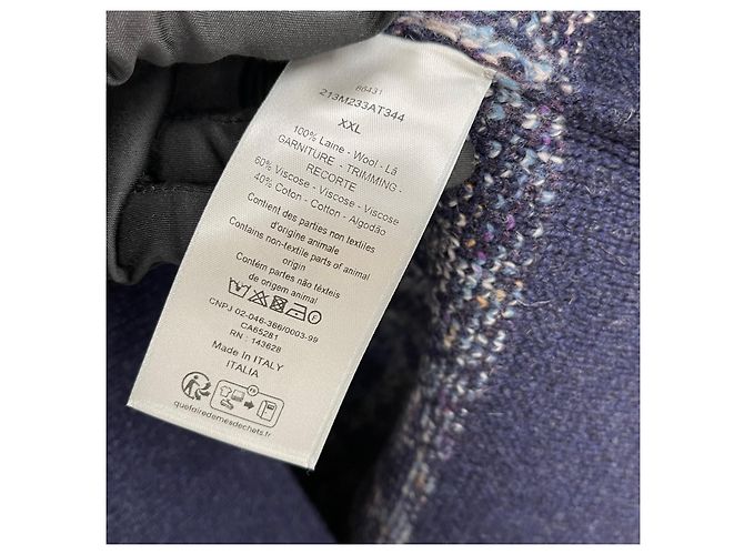 Dior Oblique Wollstrickjacke Blau Schwarz - Ansicht 6
