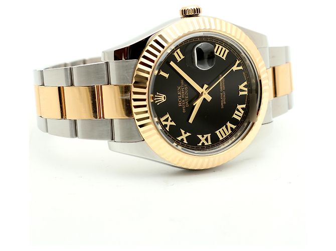 Rolex Relógio Datejust II Masculino Combinação Índice Romano Preto - vista 20