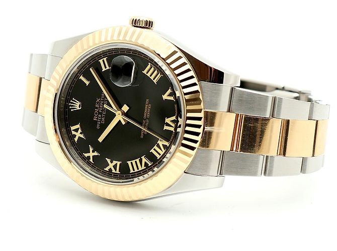Rolex Relógio Datejust II Masculino Combinação Índice Romano Preto - vista 21