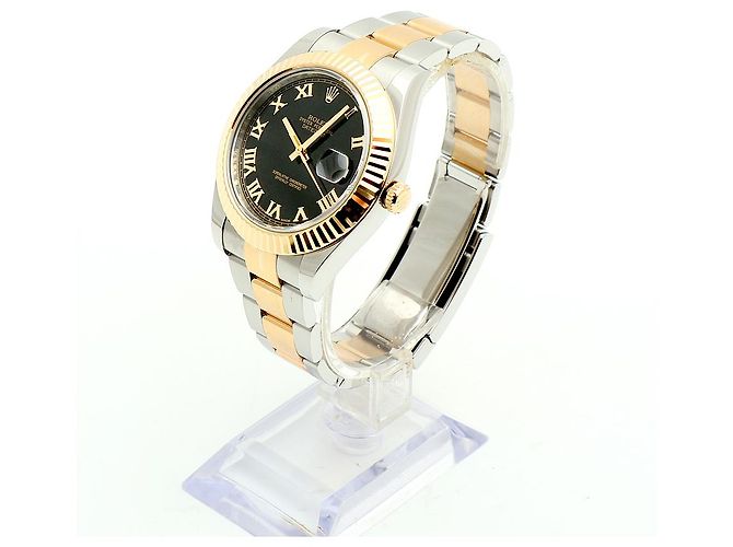 Rolex Relógio Datejust II Masculino Combinação Índice Romano Preto - vista 4