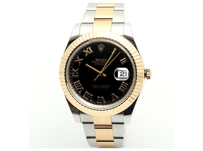 Rolex Relógio Datejust II Masculino Combinação Índice Romano Preto - vista 8