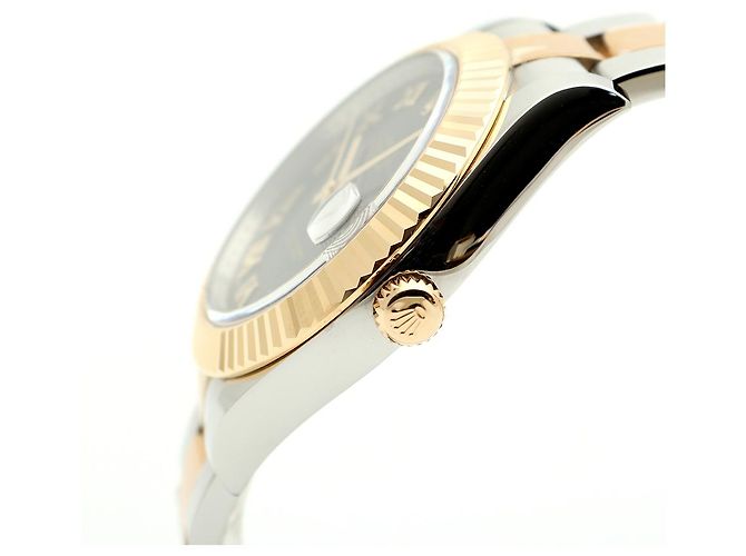 Rolex Relógio Datejust II Masculino Combinação Índice Romano Preto - vista 9