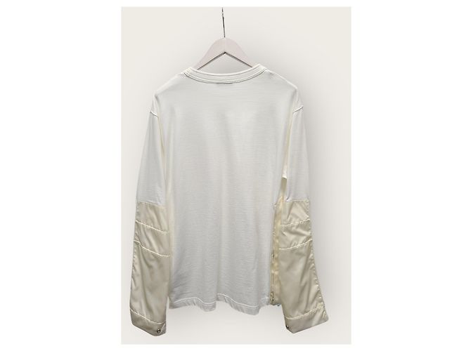 Dior Sacai Besticktes Logo Weiß Langarmshirt - Ansicht 4