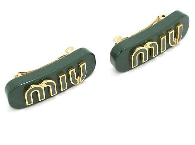 Miu Miu Haarspange mit Acryl-Schriftzug-Logo Mehrfarben - Ansicht 3