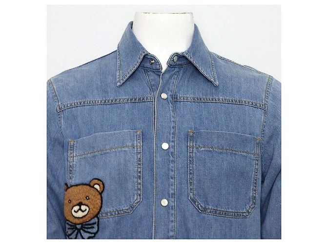 Gucci Camicia in denim Teddy Bear da uomo X-Kai - vista 2