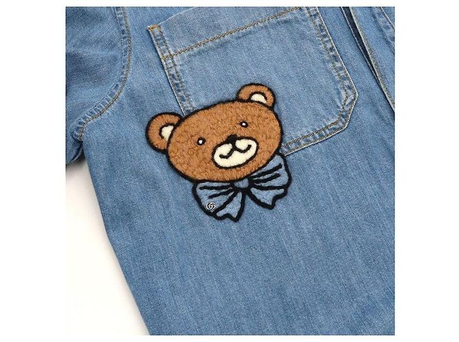 Gucci Camicia in denim Teddy Bear da uomo X-Kai - vista 6