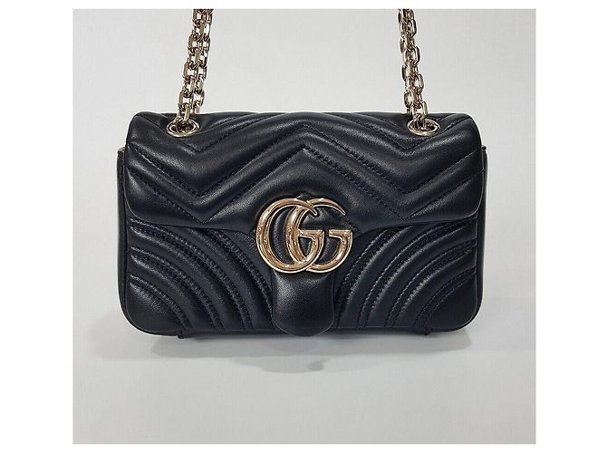 Gucci Borsa a Spalla GG Marmont Small Nero - vista 2