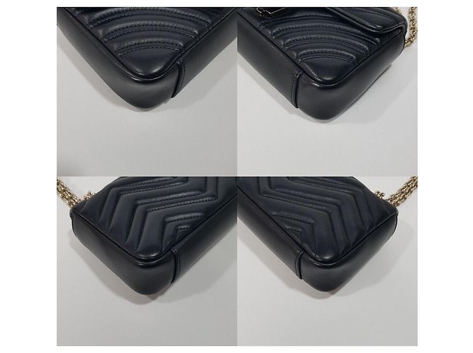 Gucci Borsa a Spalla GG Marmont Small Nero - vista 8